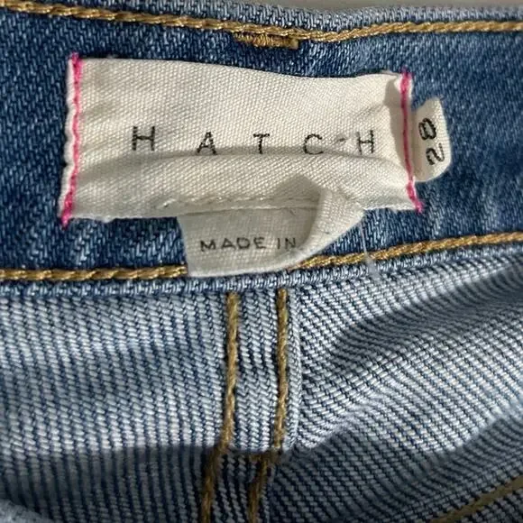 Hatch Cropped Raw Hem Maternity Denim Jeans Size 28 - Picture 6 of 6